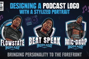 How to Design a Podcast Logo with a Stylized Portrait