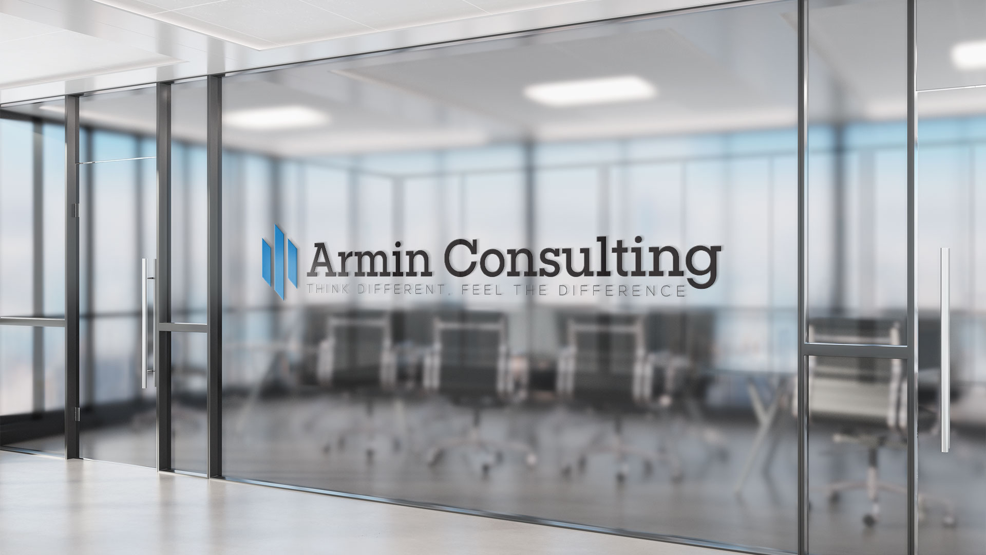 Wall sign on Armin Consalting meeting room