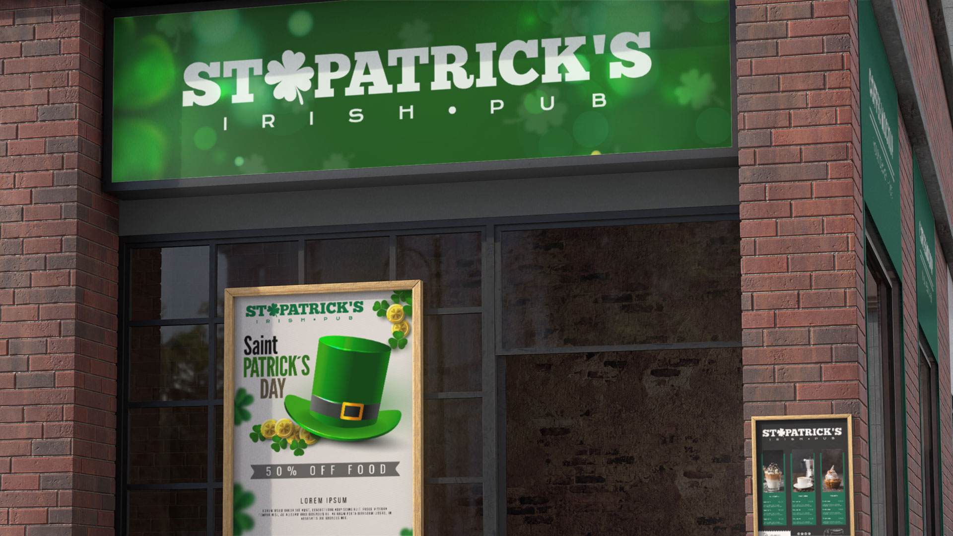 Wall sign on St.Patrick’s Irish Pub