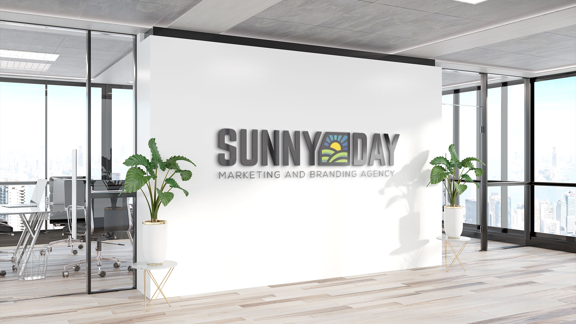 Wall sign on Sunny Day lobby