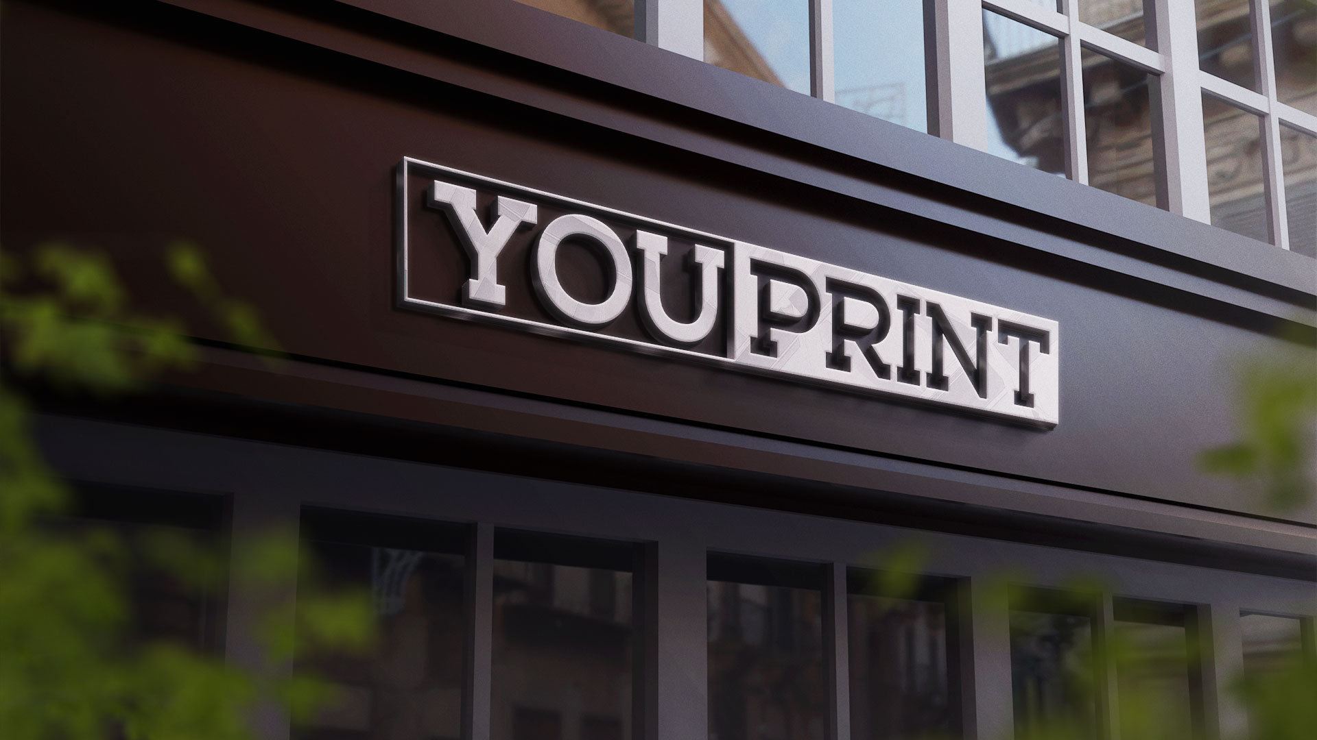 Wall sign on You Print office building