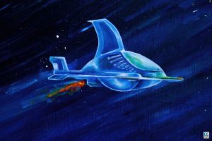 Two Cities In Space closeup