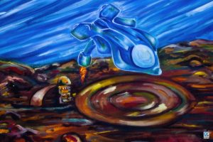 Two Cities In Space closeup