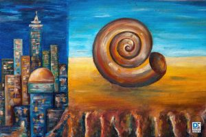 Escape from the City - There are moments when the noise of the city feels exhausting, and you long to escape anywhere, even into the desert so long as you can carry your own shell with you.