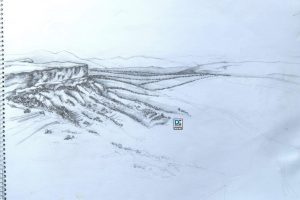 White Rock - A quick sketch captured from the summit of White Rock.