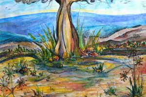 Giant Tree - A massive tree rising in the middle of valleys and hills :)