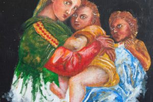 Madonna of the Chair - An early interpretive study after Raphael’s Madonna della Seggiola.